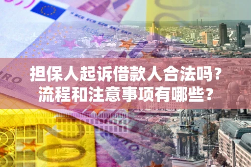 武汉担保人起诉借款人合法吗？流程和注意事项有哪些？