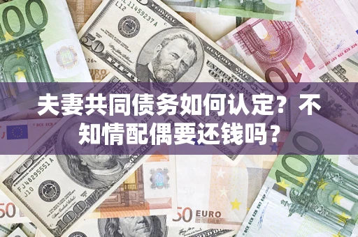 武汉夫妻共同债务如何认定？不知情配偶要还钱吗？