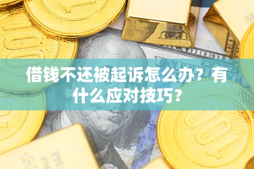 武汉借钱不还被起诉怎么办？有什么应对技巧？