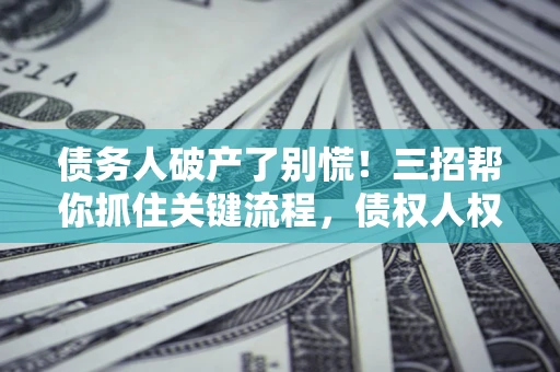 武汉债务人破产了别慌！三招帮你抓住关键流程，债权人权益不再缩水