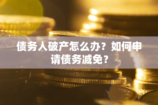武汉债务人破产怎么办？如何申请债务减免？