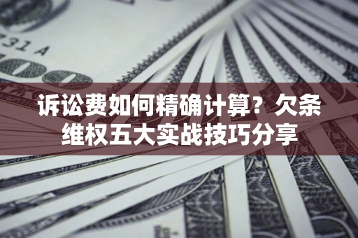 武汉诉讼费如何精确计算？欠条维权五大实战技巧分享