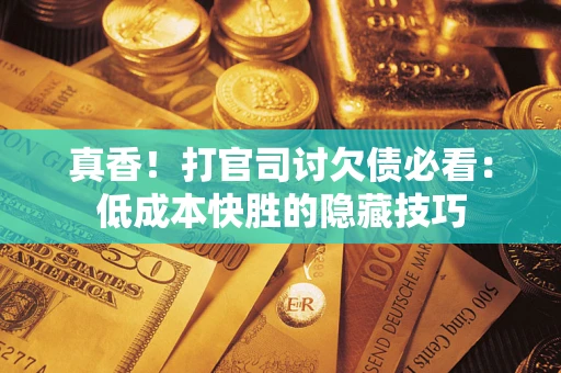 武汉真香！打官司讨欠债必看：低成本快胜的隐藏技巧