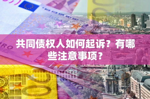 武汉共同债权人如何起诉？有哪些注意事项？