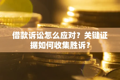 武汉借款诉讼怎么应对？关键证据如何收集胜诉？
